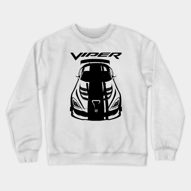 Viper ACR 5th generation - black lines Crewneck Sweatshirt by V8social